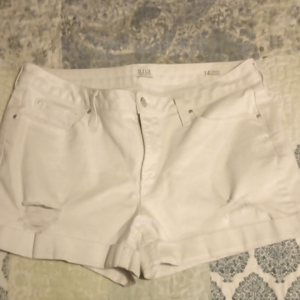 Ana white denim shorts size 14